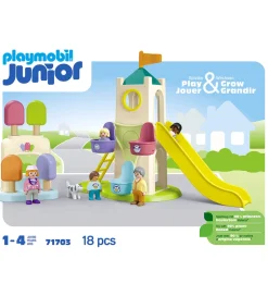 Playmobil Junior - Oplevelsestårn Med Isbod - 71703 - 18 Dele