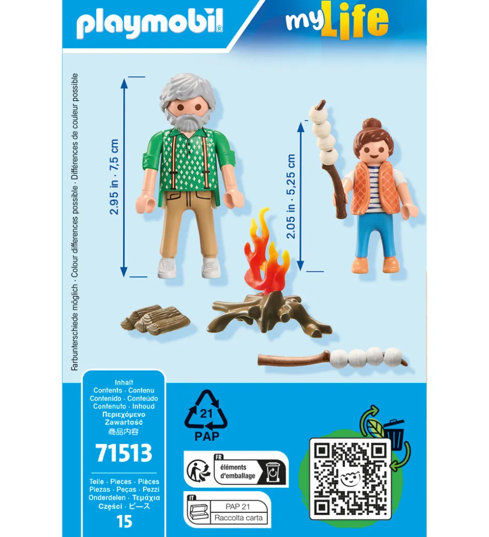 Playmobil My Life - Lejrbål med Skumfiduser - 71513 - 15 Dele