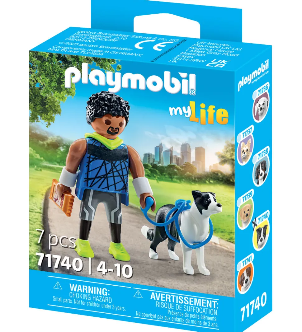 Playmobil MyLife - Jogger med Border Collie - 71740 - 7 Dele