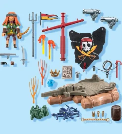 Playmobil Pirates - Piratflåde med Skat - 71794 - 41 Dele