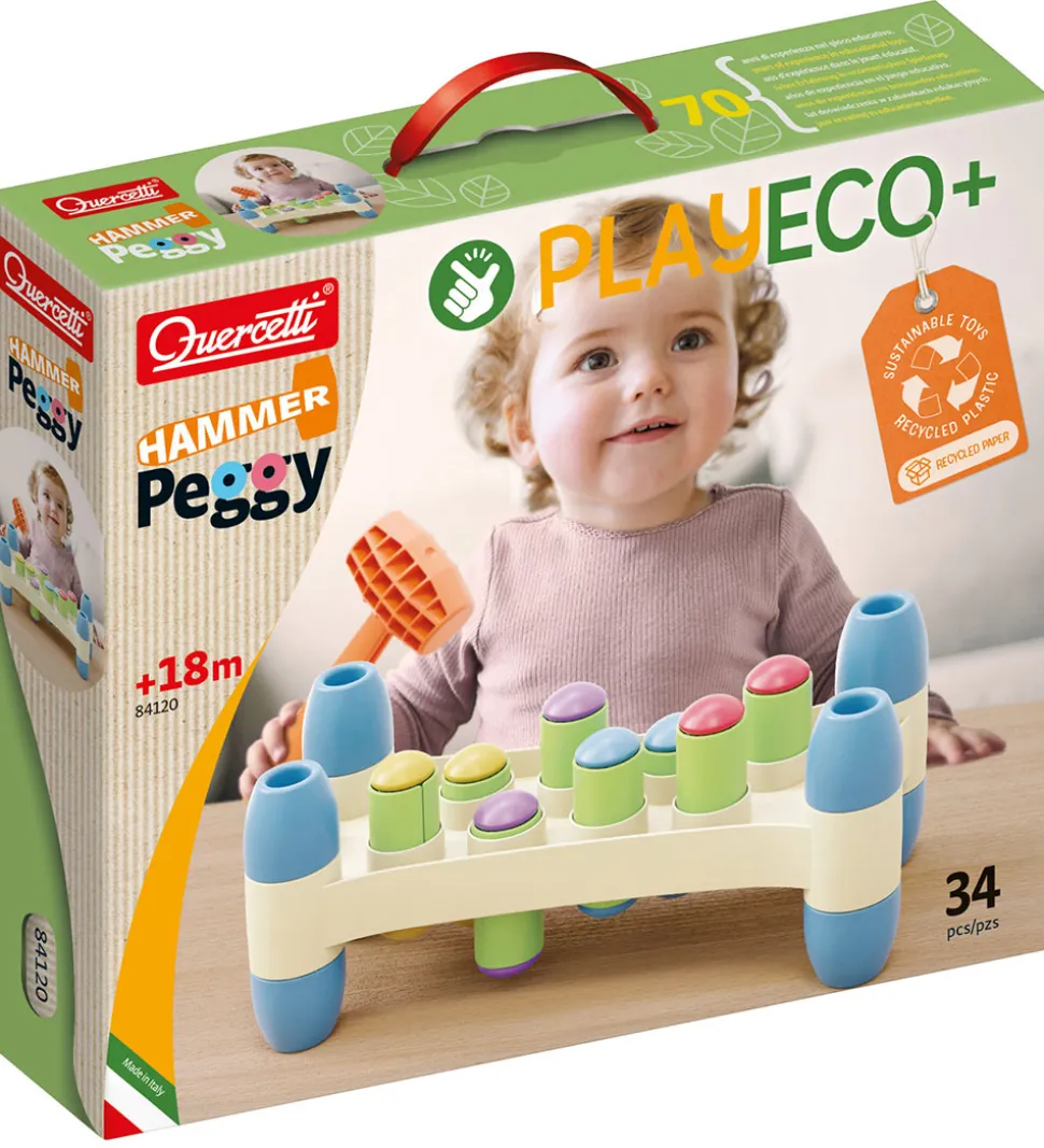 Quercetti Hammerbræt - PlayEco+ - 34 Dele - 84120