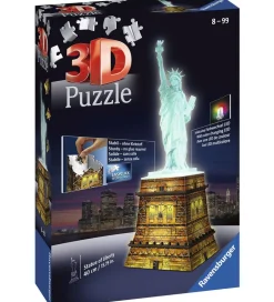 Ravensburger 3D Puslespil - 120 Brikker - Statue of Liberty Nigh