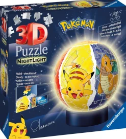 Ravensburger 3D Puslespil/Lampe - 74 Brikker - Ø12,9 cm - Pokémo