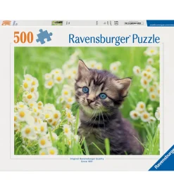 Ravensburger Puslespil - 500 Brikker - Kitten In The Meadow