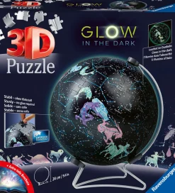 Ravensburger Puslespil - 3D - 180 Brikker - Glow Dark Starglobe