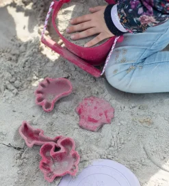 Scrunch Sandforme - 4 stk. - Silikone - 6,5-10,5 cm - Cherry Red