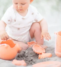 Scrunch Sandforme - 4 stk. - Silikone - 6,5-10,5 cm - Coral