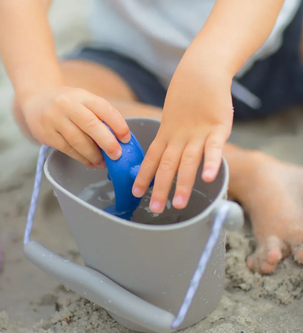 Scrunch Spand - Silikone - 13 cm - Lysegrå