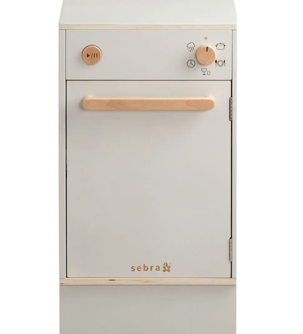 Sebra Legekøkken - Opvaskemaskine - Træ - Seabreeze Beige