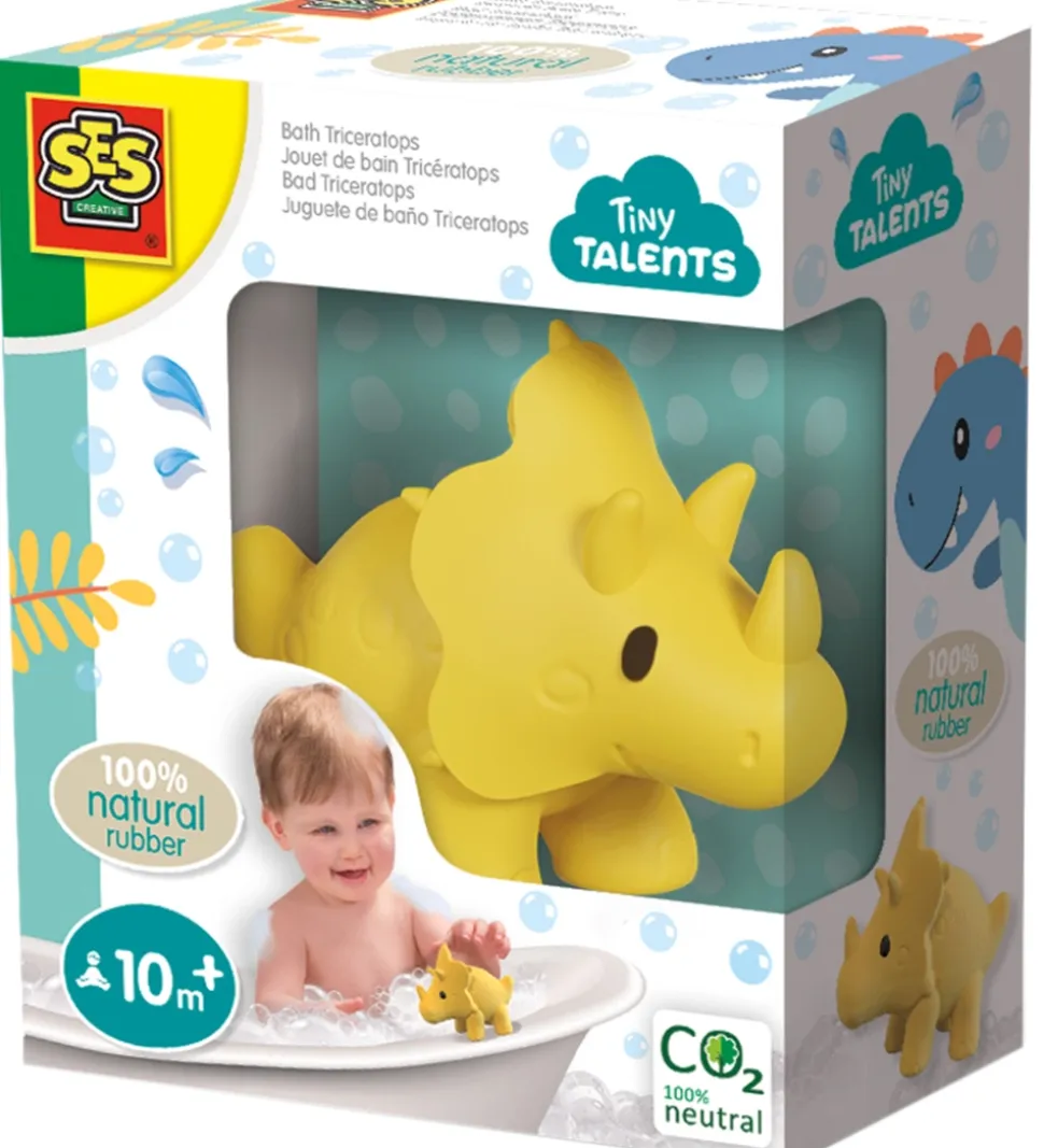 SES Creative Badedyr - Triceratops - Naturgummi