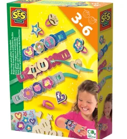 SES Creative Kreasæt - Glimmer-armbånd og Ringe