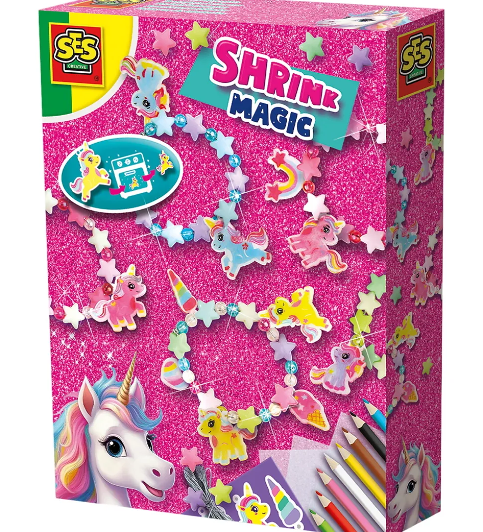 SES Creative Kreasæt - Krympeplast - Enhjørning Armbånd