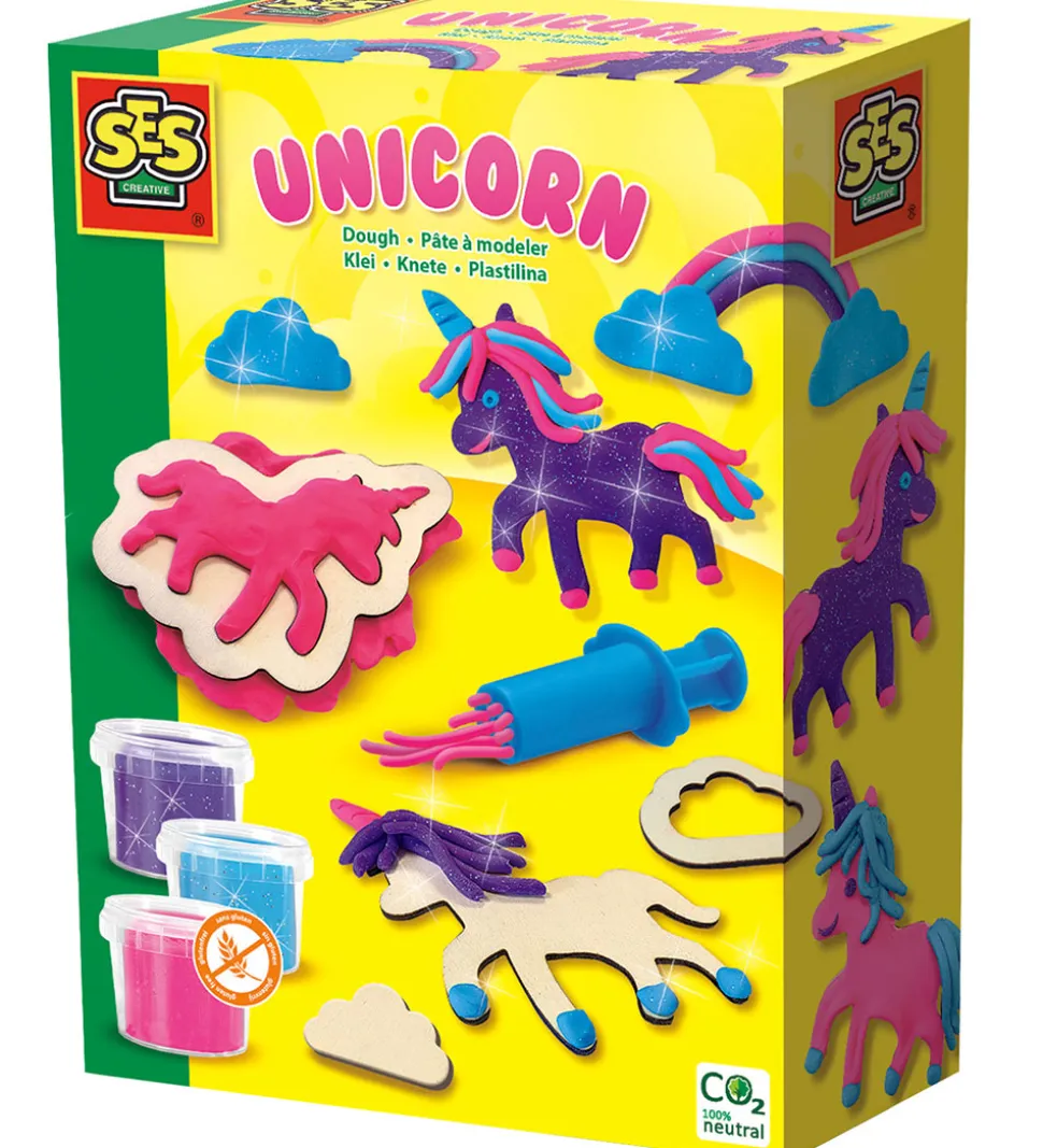 SES Creative Modellervoks m. Glimmer - Enhjørning