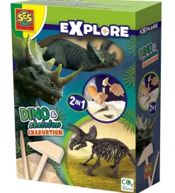 SES Creative Udhug - Explore - Triceratops og Skelet