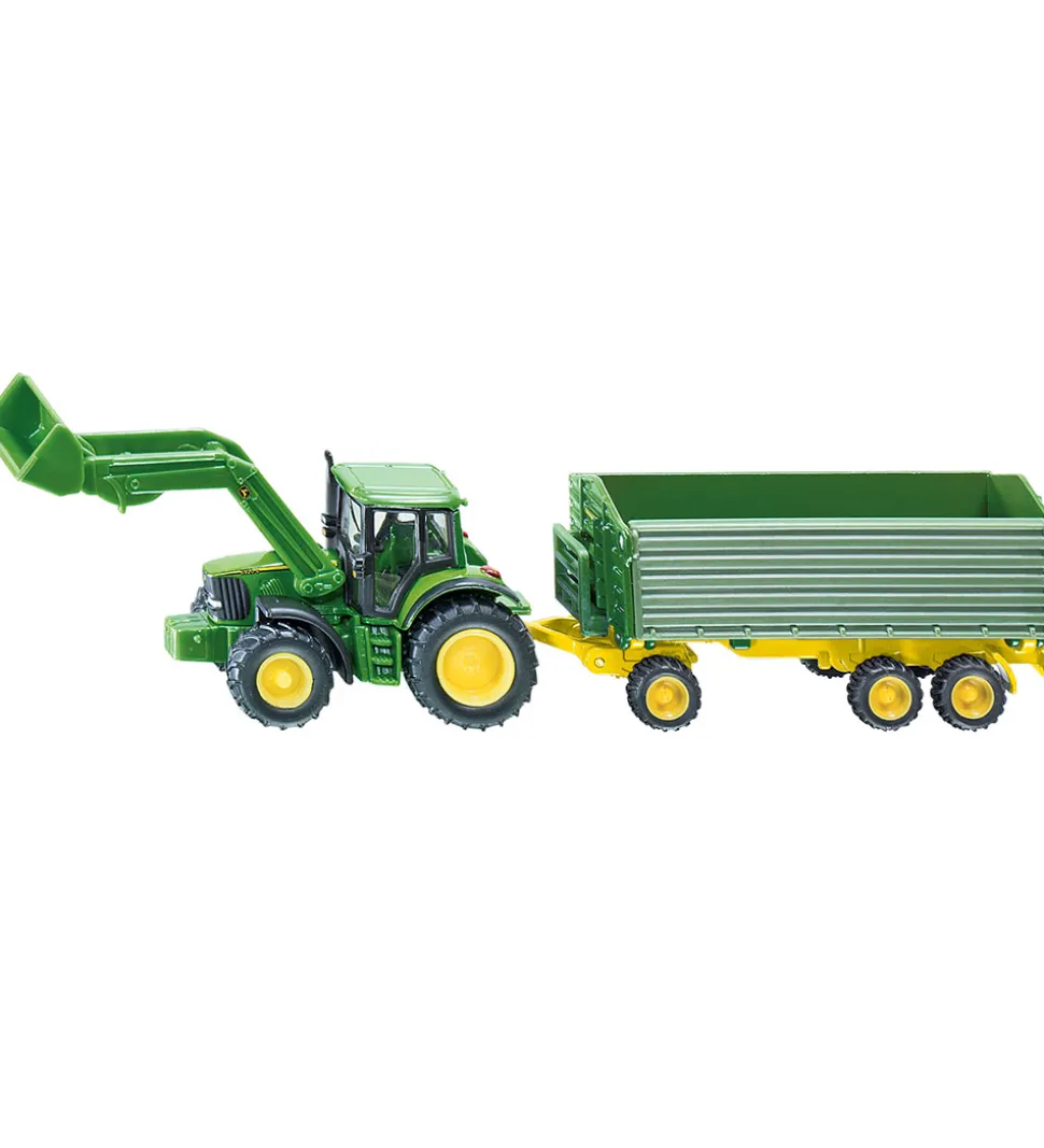 Siku Traktor m. Anhænger - 1:87 - John Deere With Front Loader A