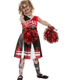 Smiffys Udklædning - Zombie Cheerleader - Rød/Sort