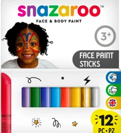 Snazaroo Ansigtsmaling - Stifter - 12 stk.
