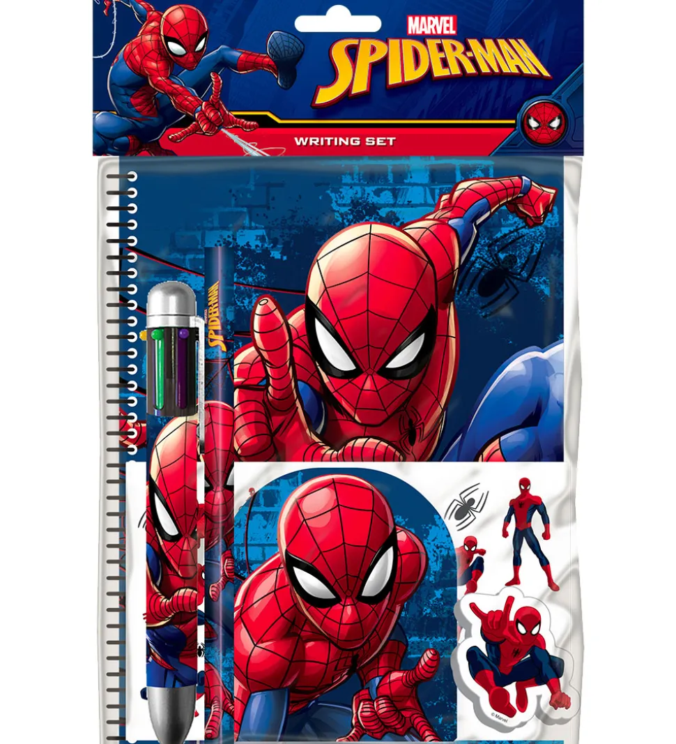Spiderman Skrivesæt m. Multicolor Pen
