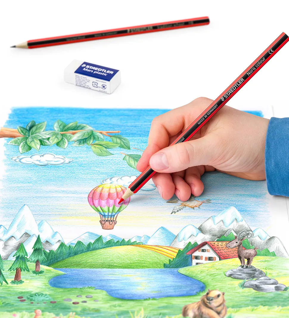 Staedtler Farveblyanter - Noris Upcycled Wood - 12 stk.