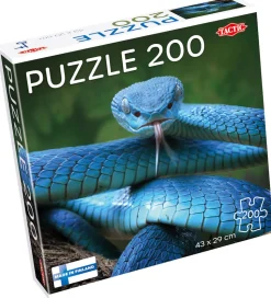 TACTIC Puslespil - 200 Brikker - 43x29 cm - Blue Viper Slange