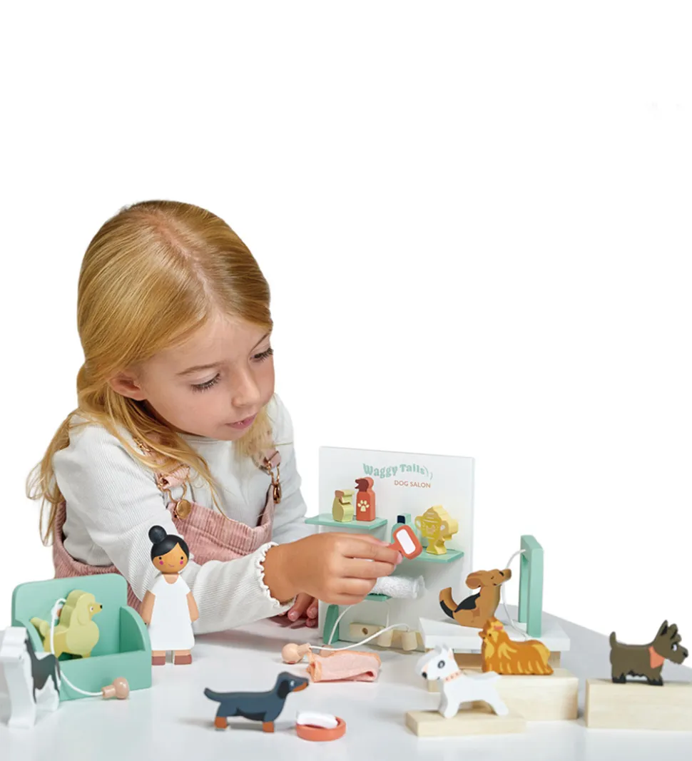 Tender Leaf Trælegetøj - Hundesalon Til Dukkehus