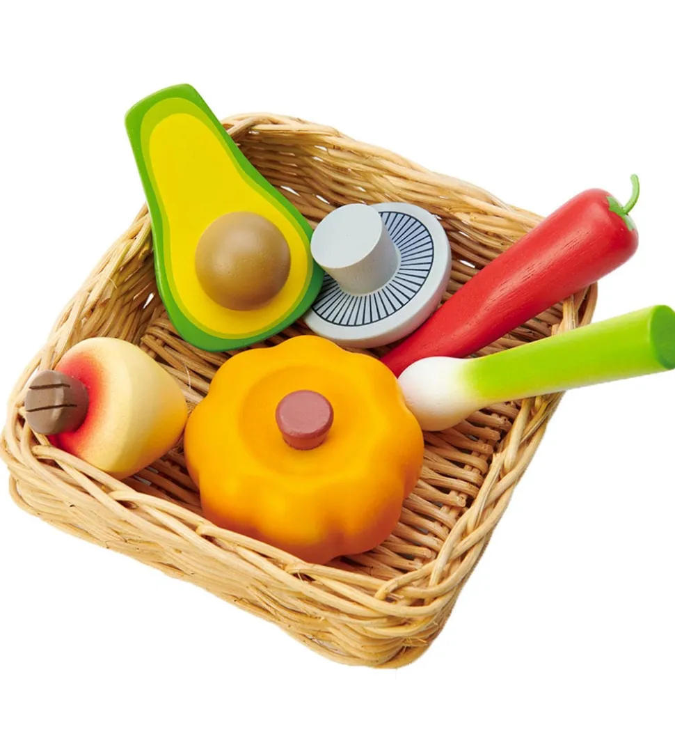 Tender Leaf Trælegetøj - Kurv Med Grønsager