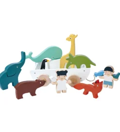 Tender Leaf Trælegetøj - Trækvogn Med Figurer