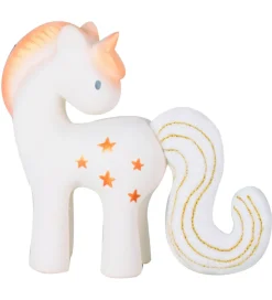 Tikiri Bidelegetøj - Naturgummi - Stjerne Enhjørning - Hvid