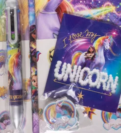 Unicorn Academy Skrivesæt m. Multifarvet Kuglepen