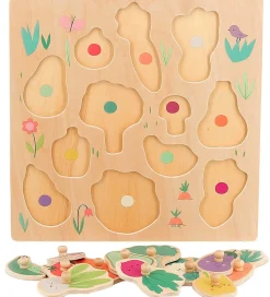 Vilac træpuslespil - 12 Brikker - Grøntsager